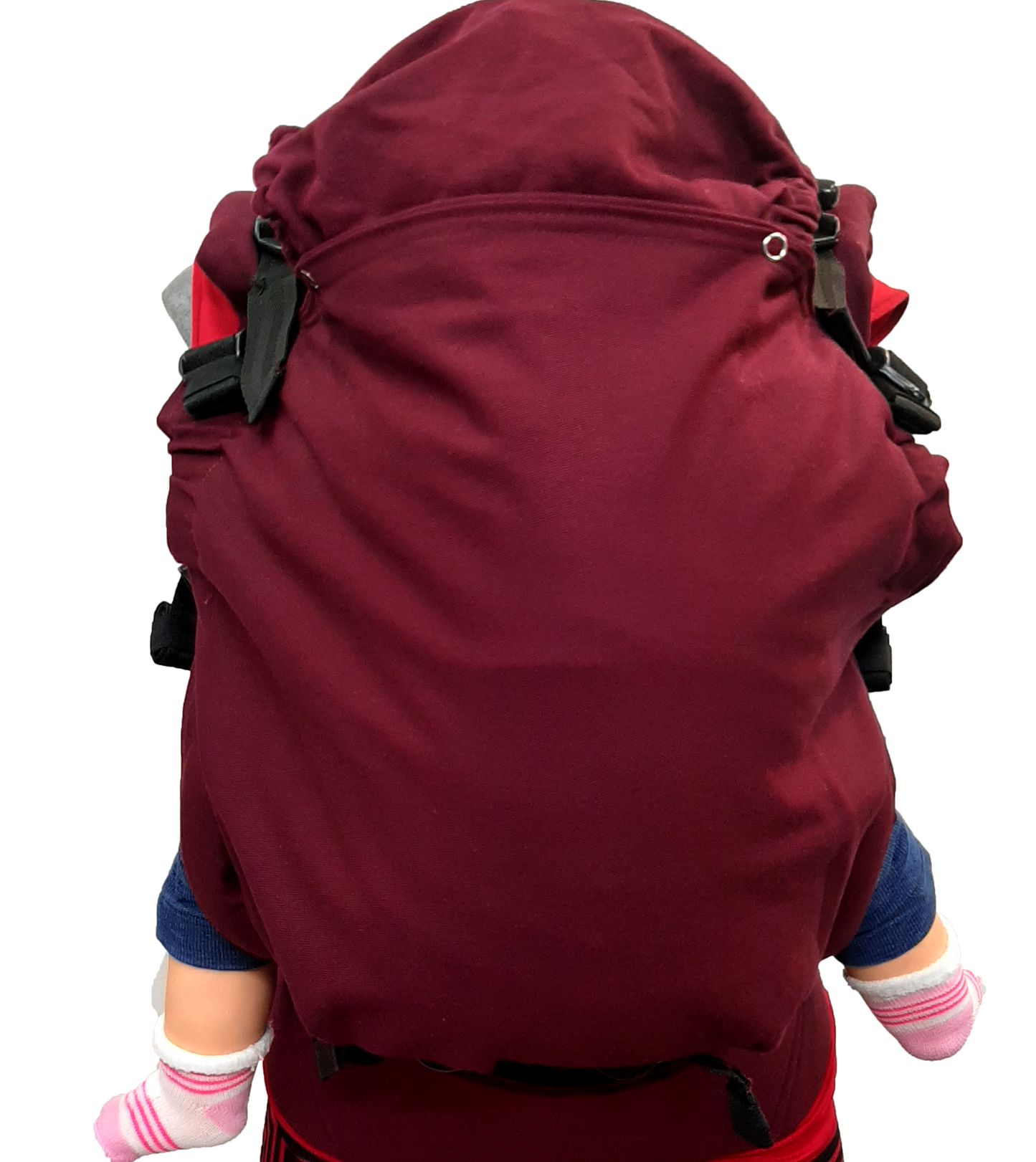 Mochila Ergonómica Mod. Algodón Liso Vino