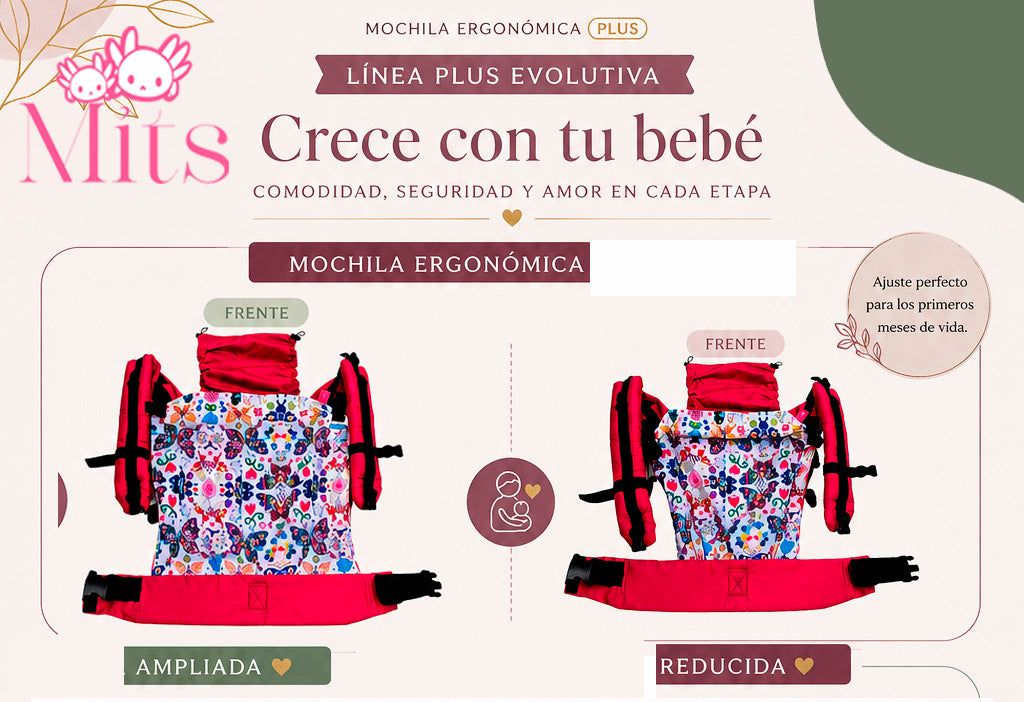 Mochila Ergonómica Linea Plus Algodón Oxford