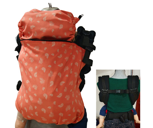 Mochila Ergonómica Talla PREMIUM PLUS Mod. Algodón Caracoles