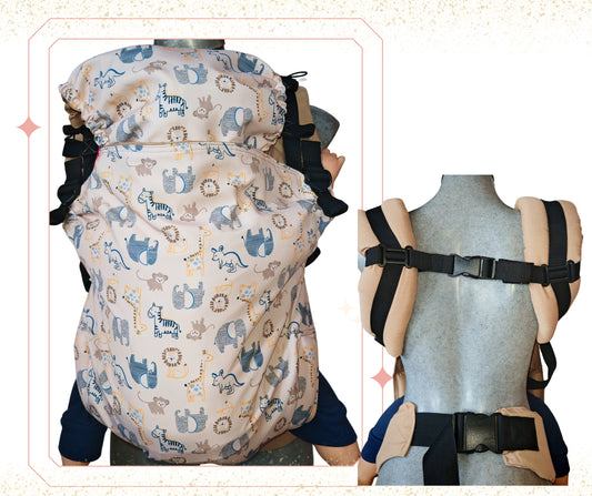 Mochila Ergonómica Talla Plus Mod. Algodón Safari