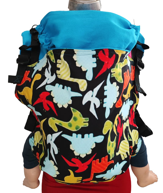 Mochila Ergonómica Talla  Premium Modelo Algodón Dinosaurios