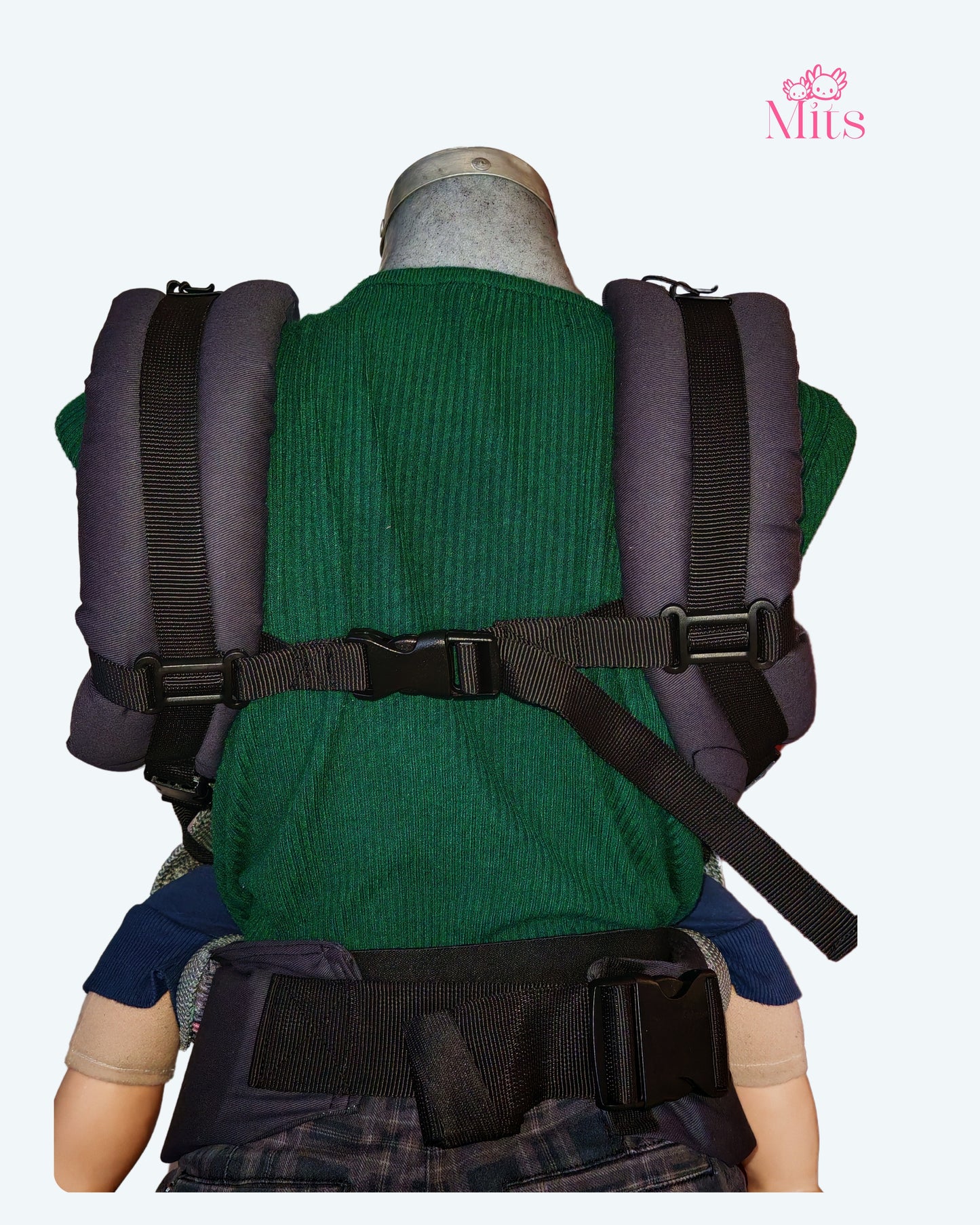 Mochila Ergonómica  Mod. Algodón  Gris oxford