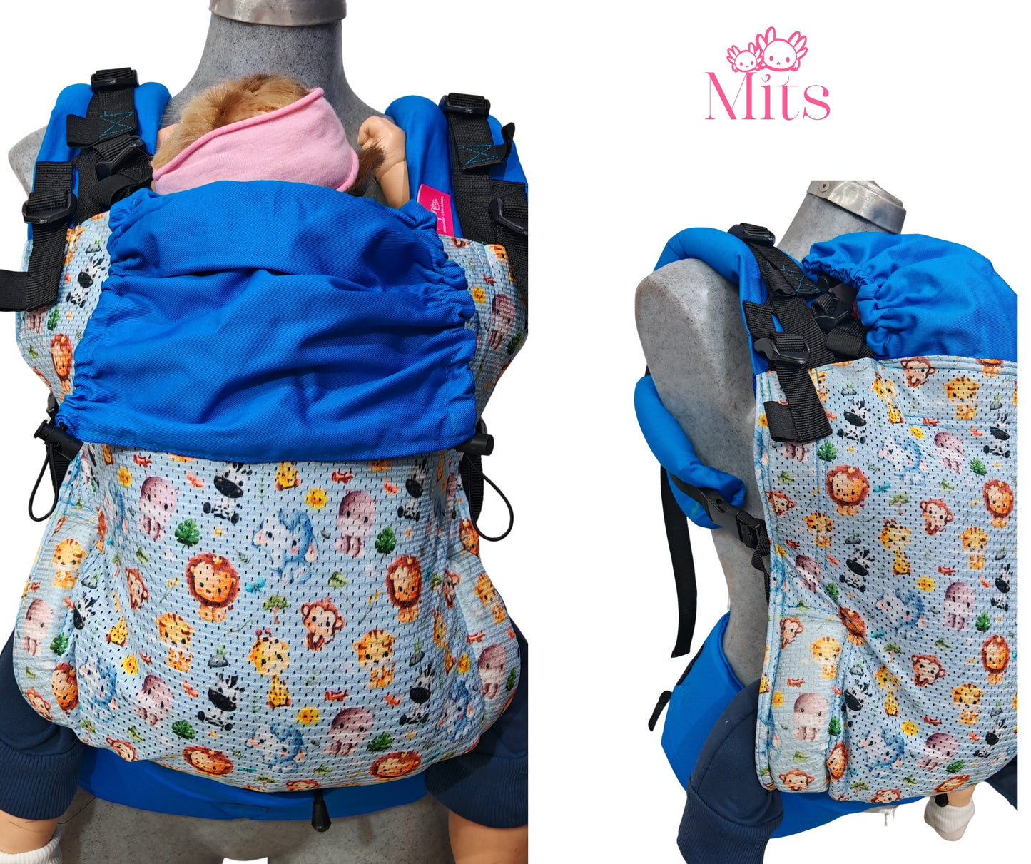 Mochila Ergonómica Talla  Baby Mod. Malla Leoness
