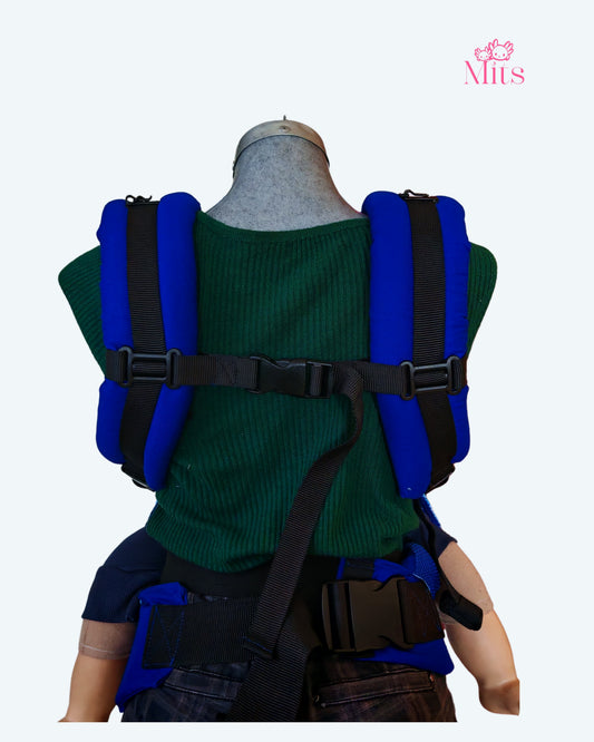 Mochila Ergonomica Premium Mod. Malla Labubu Azul