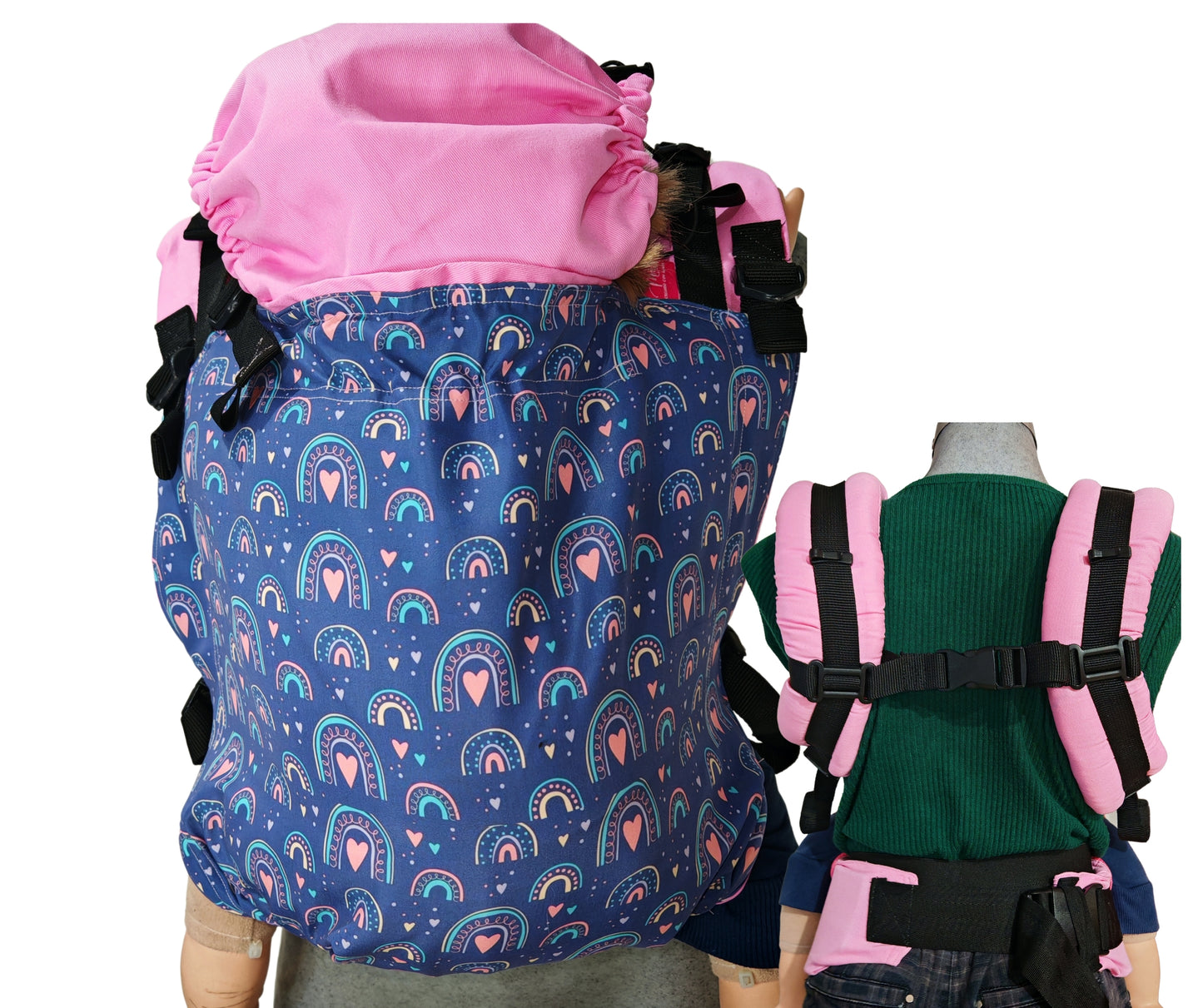 Mochila Ergonómica Arcoiris Rosa