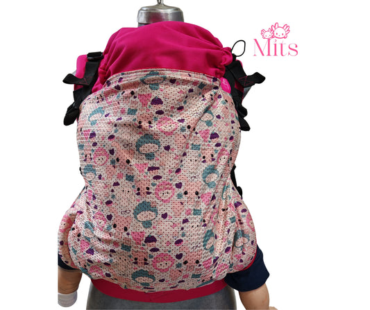 Mochila Ergonomica  PLUS Premium Mod. Malla kawaii