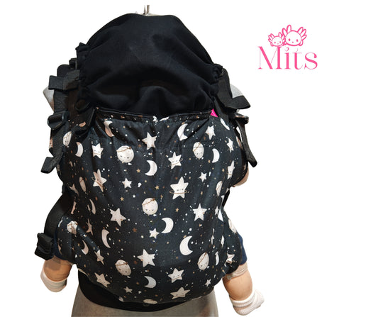 Mochila Ergonómica Talla PLUS  Baby Mod. Algodón LUNAS