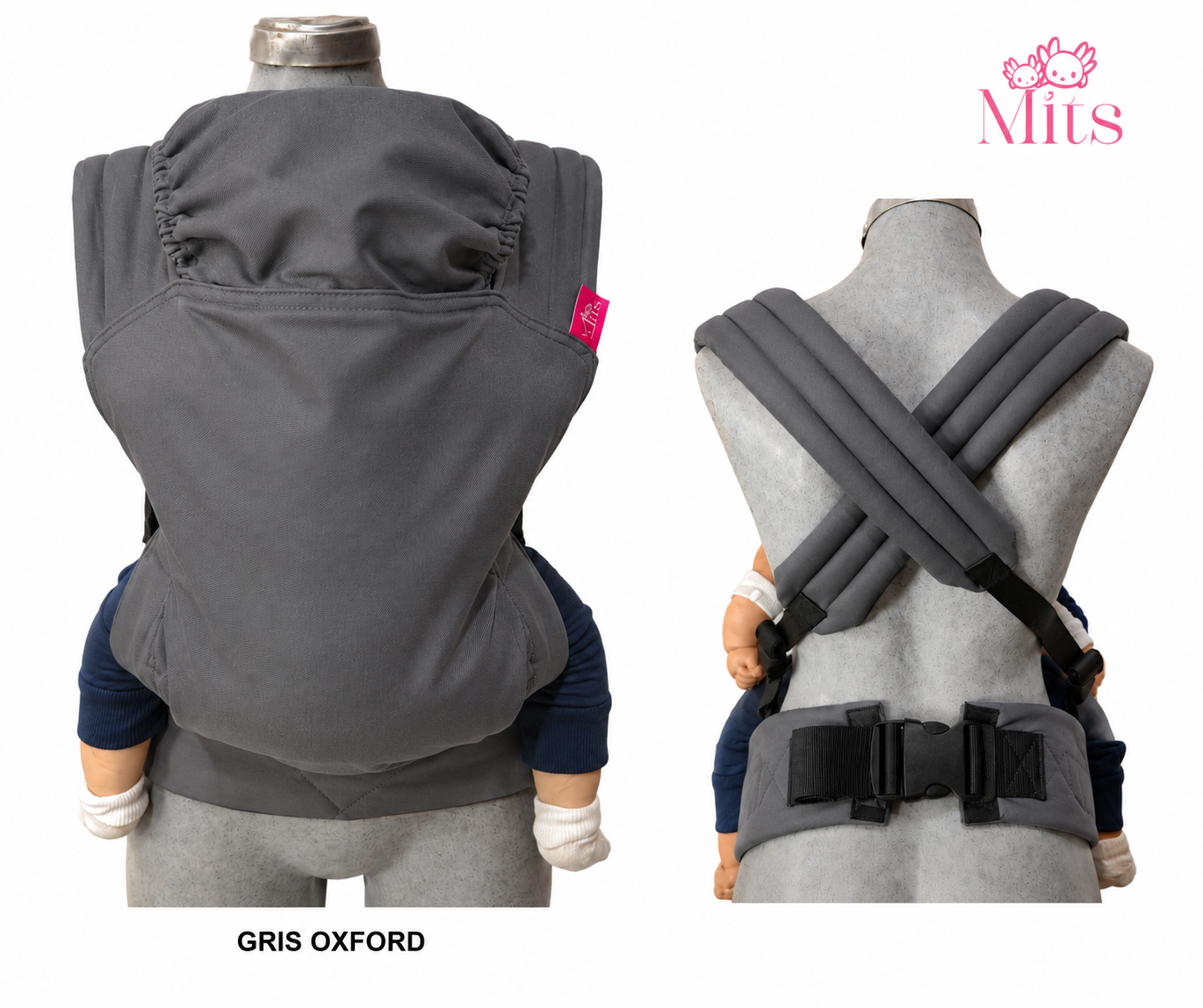 Mochila Ergonómica Lite Gris Oxford