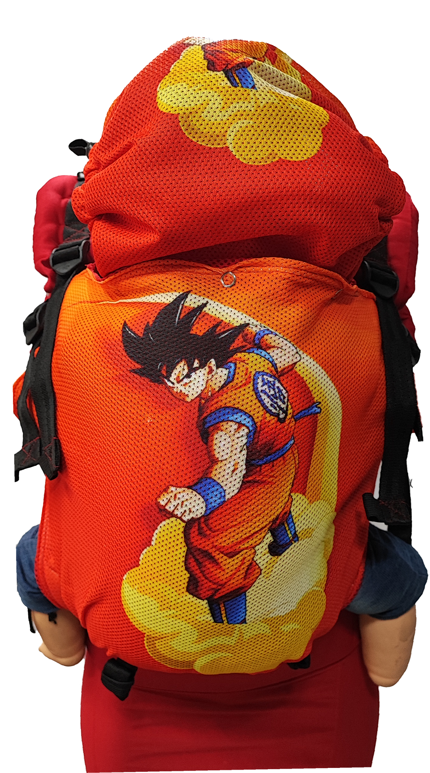 Mochila Ergonómica Goku rojo