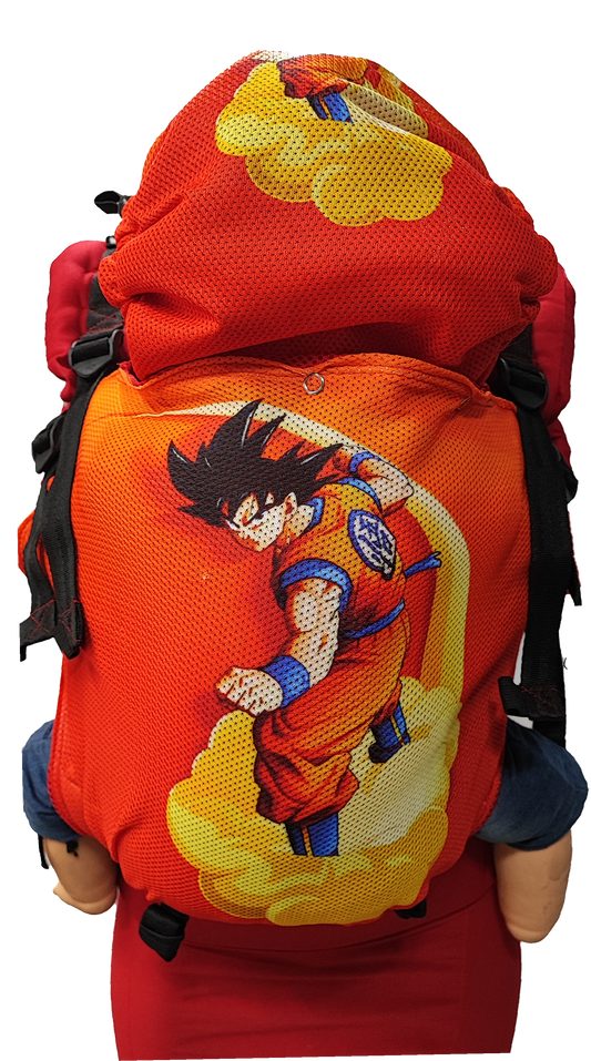 Mochila Ergonómica Goku rojo