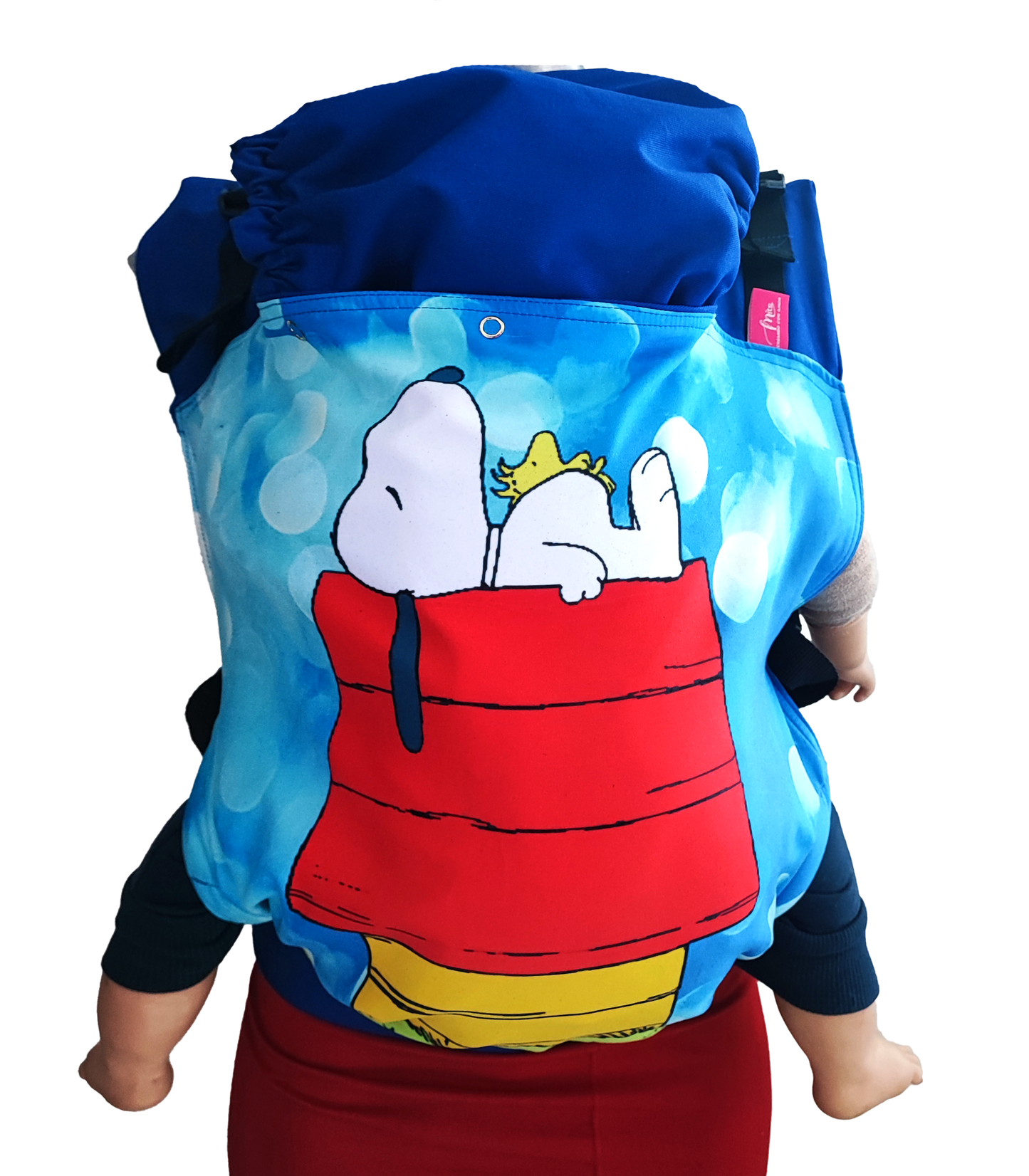 Mochila Ergonómica Snoopy casitas