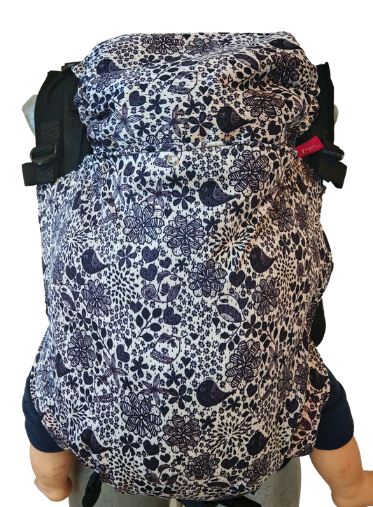 Mochila Ergonómica  PajaritosGris