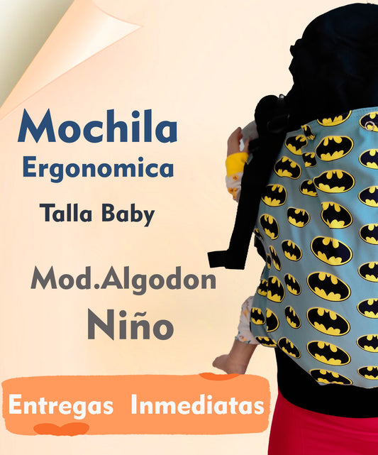 Mochila Ergonómica Talla Baby Modelo Algodón Diseños NIÑO