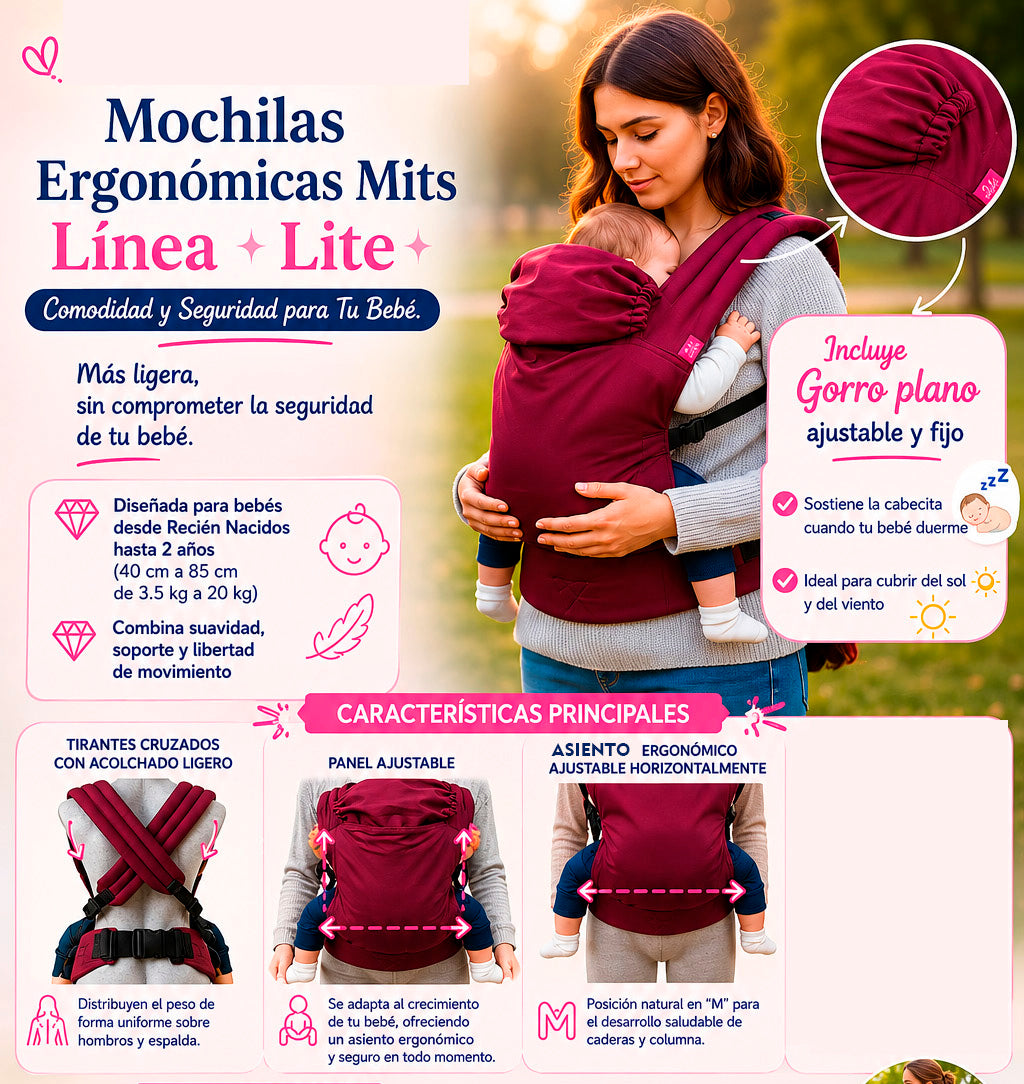 Mochila Ergonómica Lite Azul Rey