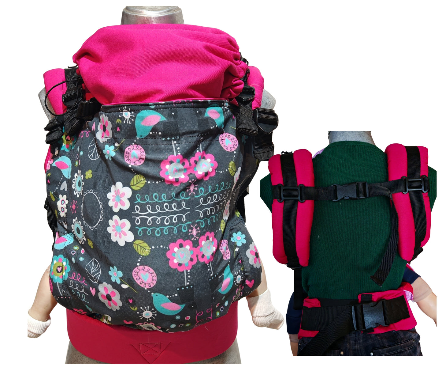 Mochila Ergonómica pajaritos