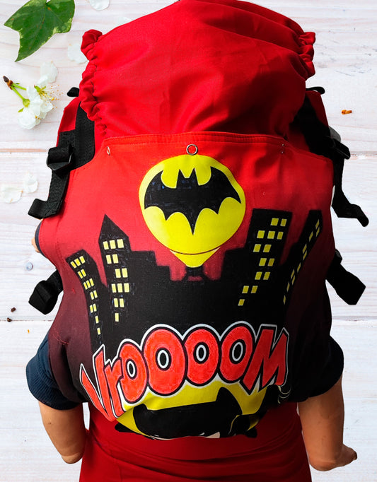 Mochila Ergonómica Batman Rojo