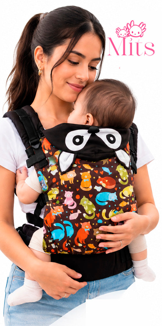 Mochila Ergonómica Mits Línea Plus Gatitos